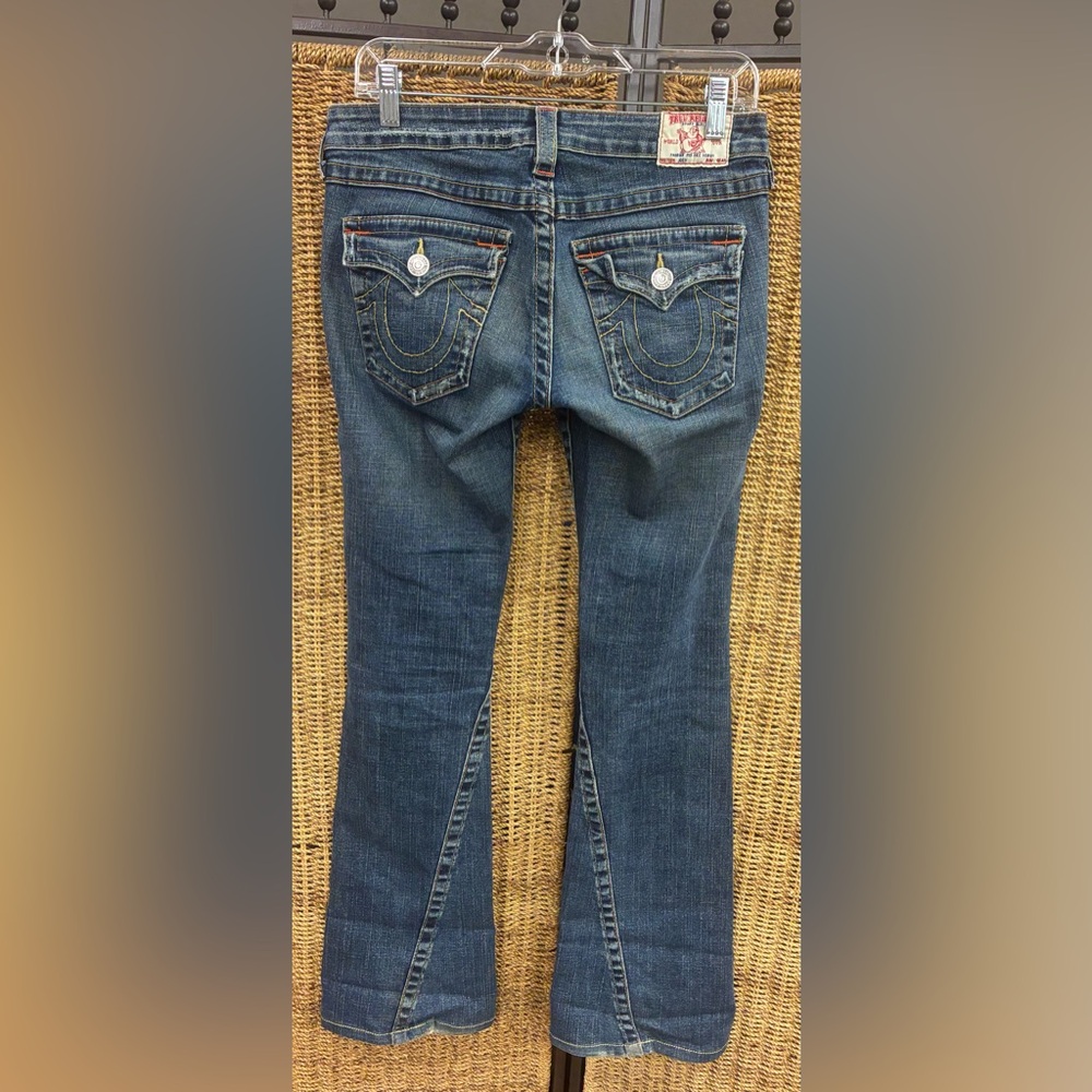 True Religion Joey Raw Seat Bootcut Jeans Size 27 Made in USA